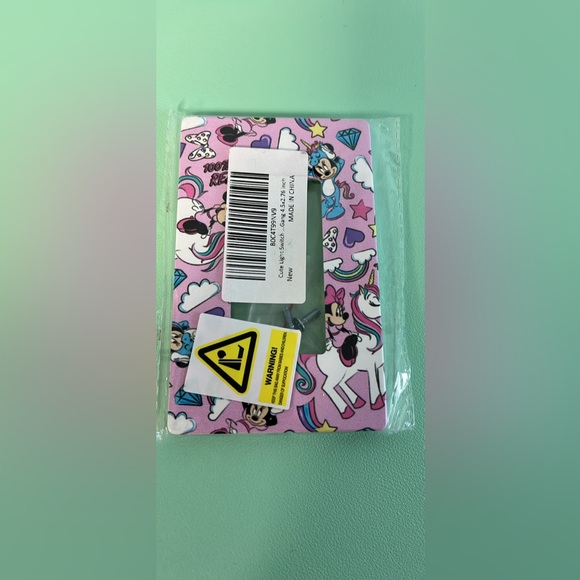 Minnie Mouse Unicorn Wall Switch Cover Faceplate, 1 gang, Kids Bedroom Decor - Picture 1 of 2